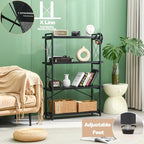 HCHQHS Bookshelf, 4-Tier Industrial Bookcase, Freestanding Tall Bookshelves - Image 6
