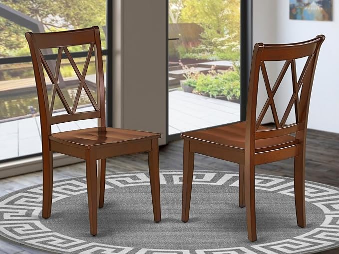 East West Furniture CLC-MAH-W Clarksville Dining Chairs - Image 2