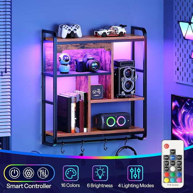 HOOBRO Gaming Floating Shelves - Image 4