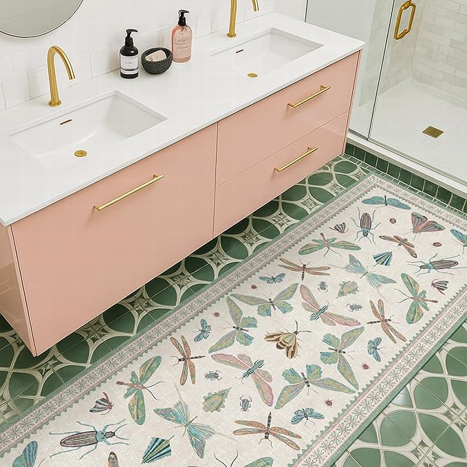 Mint Green Washable Bathroom Rug - Image 6