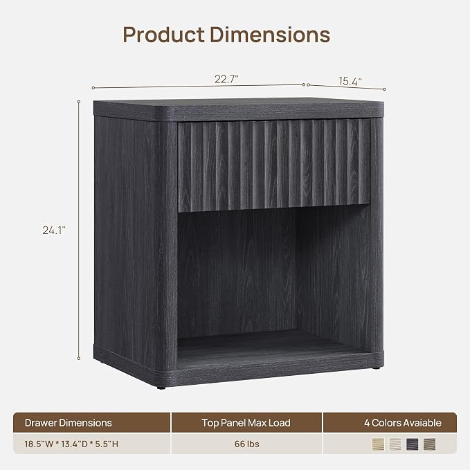 SICOTAS Night Stand Set of 2 Nightstands - Image 3