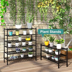 viewcare 3-Tier Long Black Shoe Rack, Bamboo Wood Shoe Rack - Image 7