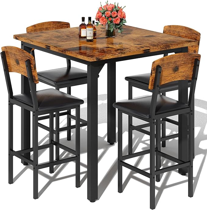 AWQM 5-Piece Dining Table Set, Dining Table Set by AWQM