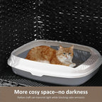 Cat Litter Box Enclosure with Soft Litter Mat; Hidden Cat Washroom Furniture - Image 5