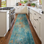 RELEANY Washable Runner 2'x10' Abstract Area Rug - Image 2