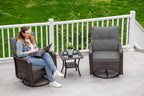 ALAULM Outdoor Swivel Rocking Chairs Set of 2 - Image 2