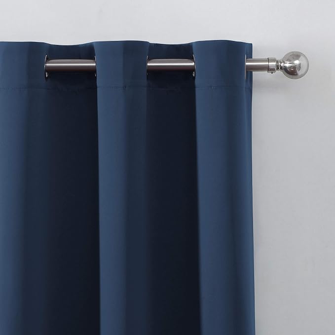 Blackout Curtains 42 x 84 inch/Navy Curtains Set of 2 Panels/Thermal Insulated - Image 6
