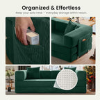 78.8" Convertible Sofa Bed, Corduroy Futon Couch - Image 8