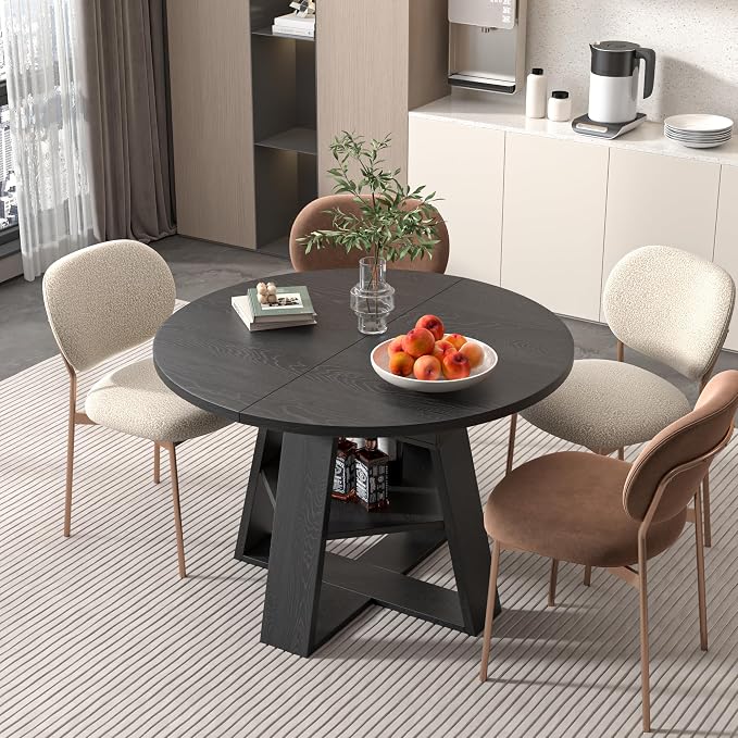 43.3in-59in Extendable Round Dining Table - Image 5