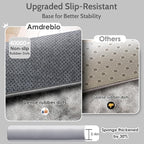 Amdrebio Tie-Dyed Light Grey Fluffy Large Rug 6x9 - Image 6