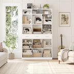HOSTACK 75" Tall Book Shelf and Bookcase, Modern 9 Tier Bookcase - Image 3