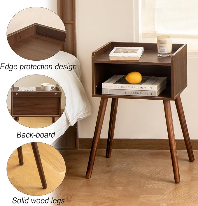 MaxSmeo Small Nightstand, Mid Century Modern Side Table Bedroom - Image 4