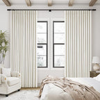 Natural Cream Pinch Pleated 100% Blackout Curtains 95 Inches Long | Double - Image 8
