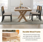 Westice Rattan Dining Chairs Set of 4, Farmhouse Natural Dining Room Chairs - Image 6