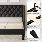 Einhomn Black Platform Bed Frame Full Size - Image 6