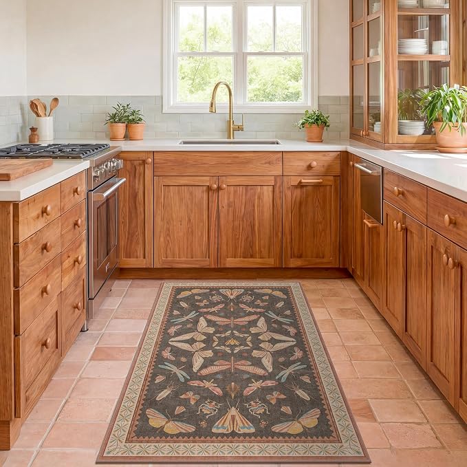 Boho Brown 3x6 Entryway Rug Indoor, Farmhouse Kitchen Area Rug - Image 6