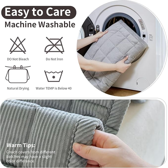Couch Covers for Dogs Washable, 27.6"x82.7" Non Slip Couch Covers for Loveseat - Image 7