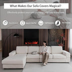 OHSIO Couch Cushion Covers for Sectional Sofa, Stretch Soft Sofa Slipcovers - Image 5