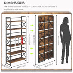 4NM Extra Wide 6 Tiers No Assembly Book Shelves, 61.8" H Folding Bookshelf - Image 2