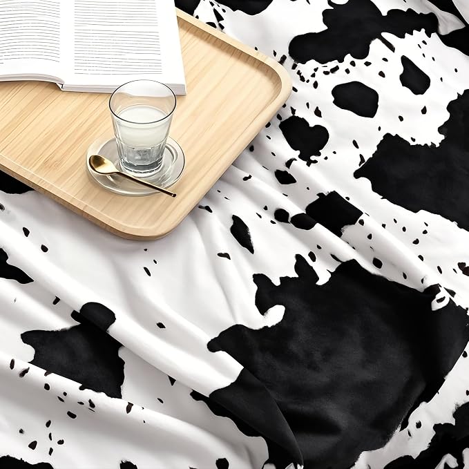Edenleaf Cow Print Blanket, Ultra Soft Cozy Throw - Image 6