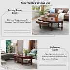 Solid Wood Oval Coffee Table - Image 5