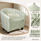SearchI Club Chair Slipcover Stretch Barrel Chair Covers Printed Tub Chair - Image 3