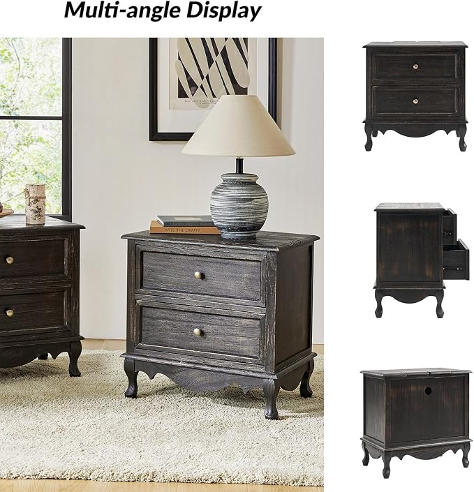 HULALA HOME Solid Wood End Table - Image 5