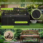 Greesum 80 Gallon Outdoor Storage Bench, Weather-Resistant Deck Box, Patio - Image 5