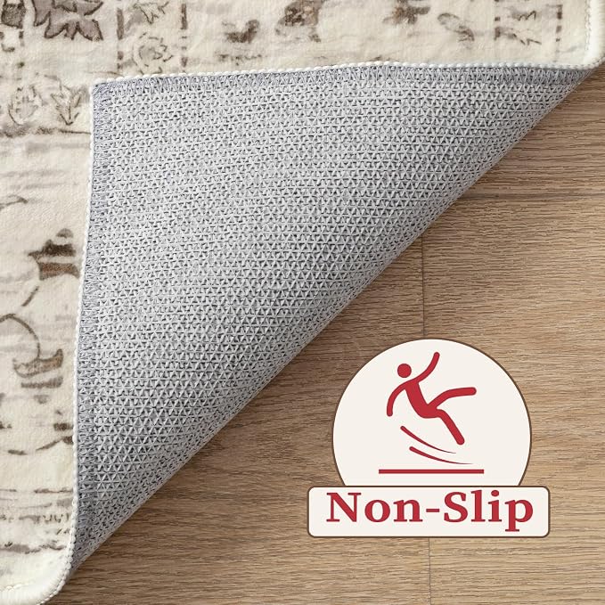 SERISSA 8x10 Washable Non Slip Boho Area Rug - Image 4