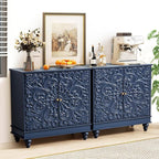 weselon Accent Cabinet with 2 Doors, Luxury Carving Board Storage Sideboard - Image 7