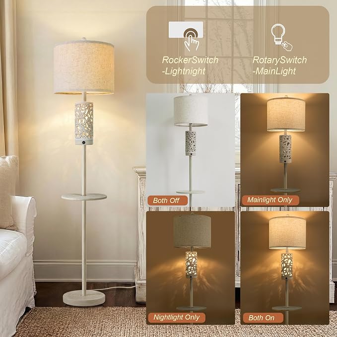 OYEARS Dimmable Farmhouse Floor Lamp - Image 4