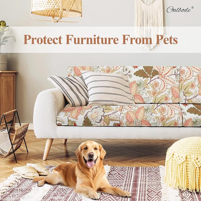 CALBODE 12Pcs High Elastic Digitally Printed Sofa Seat Cushion Cover, Soft & - Image 5