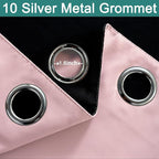 Yakamok Pink 100% Blackout Patio Door Curtain Panels W70 x L84, 1 Panel | Noise - Image 6