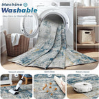pmtsns Area Rugs 9x12 for Living Room: Washable Rug Modern Abstract Neutral - Image 3