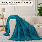 L'AGRATY Chunky Knit Throw Blanket - Image 5
