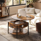 FABATO Round Lift Top Coffee Table - Image 2