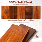55" Solid Teak Floating Wall Shelf - Image 5