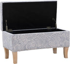 Linon Stone Upholstered Storage Stephanie Ottoman - Image 11