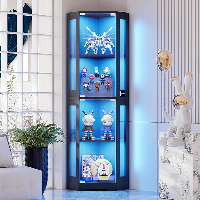 BROTTAR 65" Corner Glass Display Cabinet by BROTTAR