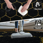 Noahas 5x7 Black Gold Fluffy Soft Area Rug Non-Slip - Image 6
