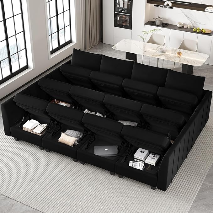 Belffin Oversized Modular Sectional Couch Sleeper Sofa - Image 3
