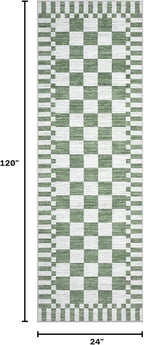 GarveeHome 2x10 Checkered Kitchen Runner Rug - Image 2