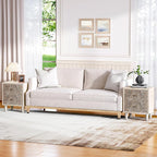 SUNBURY Nightstand w 2 Drawers, End Table Living Room Small Side Table - Image 5