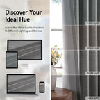 100% Blackout Linen Textured Curtains 90 Inch Long, Light Blocking, Thermal - Image 6