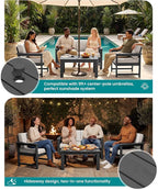 SERWALL 5 Pieces HDPE Outdoor Sofa Set - Image 3