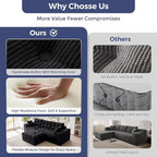 MAXYOYO 104" L Shaped Modular Sectional Sofa - Image 9