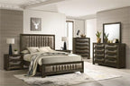Kings Brand Furniture 6-Piece Modern & Premium Bedroom Set in Walnut Wood Finish by KingsBrandFurniture