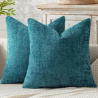 MIULEE Decorative Couch Throw Pillow Covers 18x18 Inch Coastal Teal 2 Pack | by MIULEE