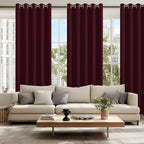 Blackout Curtains for Bedroom 60 x 84 Inches Long Burgundy 2 Panels | Thermal - Image 6
