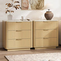 Fluted Nightstand Set of 2 by CASSORA